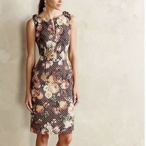 Tabitha Anthropologie Floral Tema Dress